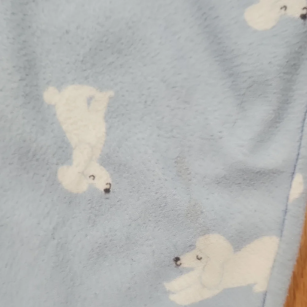 Carter's Cozy White and Blue Poodle Design Pajama Set